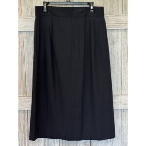 Transmit Women Skirt Black Pleated Waist 18/32 Made In USA